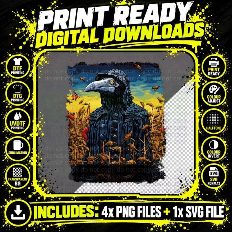 Halloween Plague Doctor T-Shirt Png SVG Digital Bundle