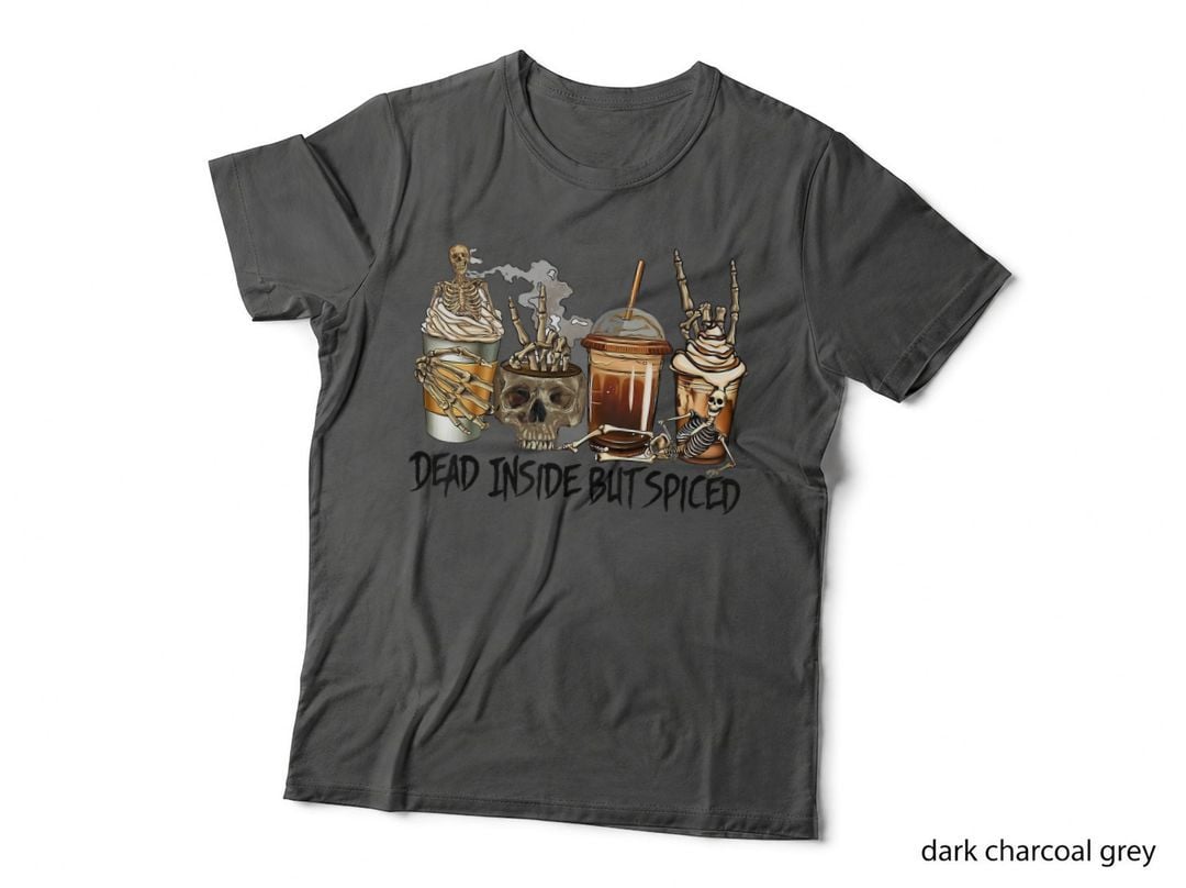 Halloween Spooky Pumpkin Latte Spice, Dead Inside but Spiced T-Shirt