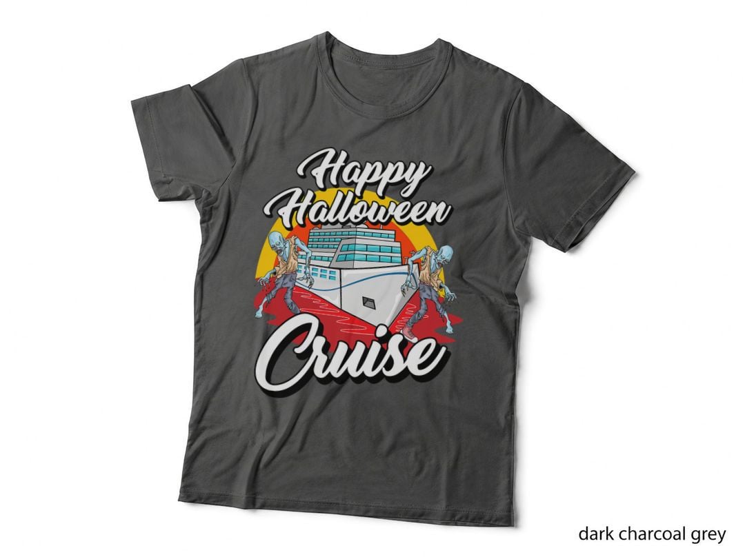 Happy Halloween Cruise Lazy Costume Funny Zombie Cruising T-Shirt