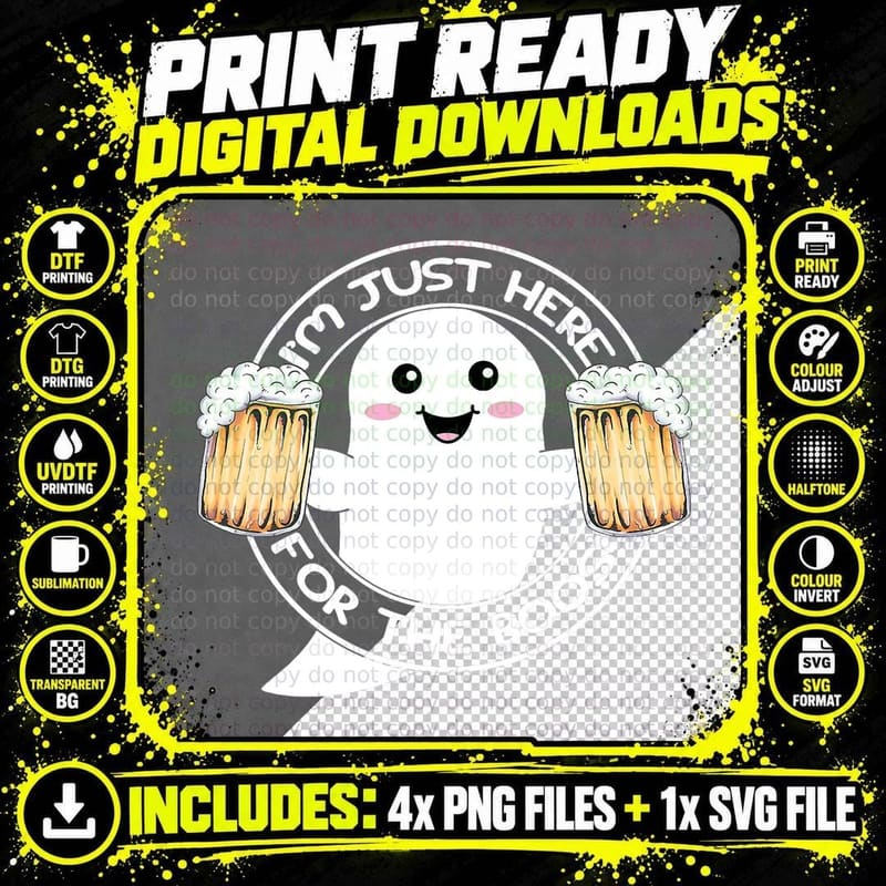 I'm Just Here for the Boos I Ghost Adventures for Ghoul Png SVG Digital Bundle