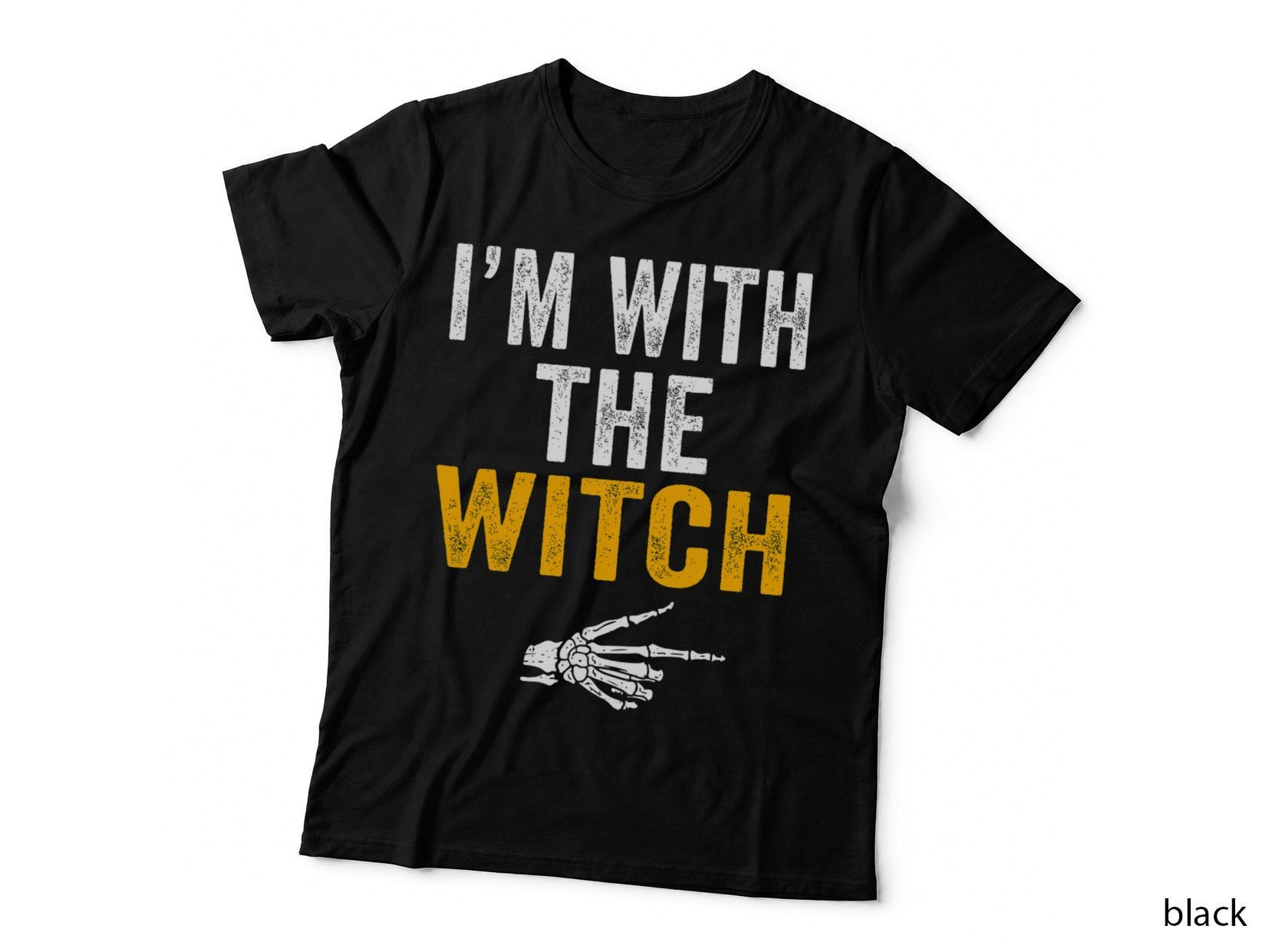I'm with the Witch His and Hers Halloween Costume Couples T-Shirt