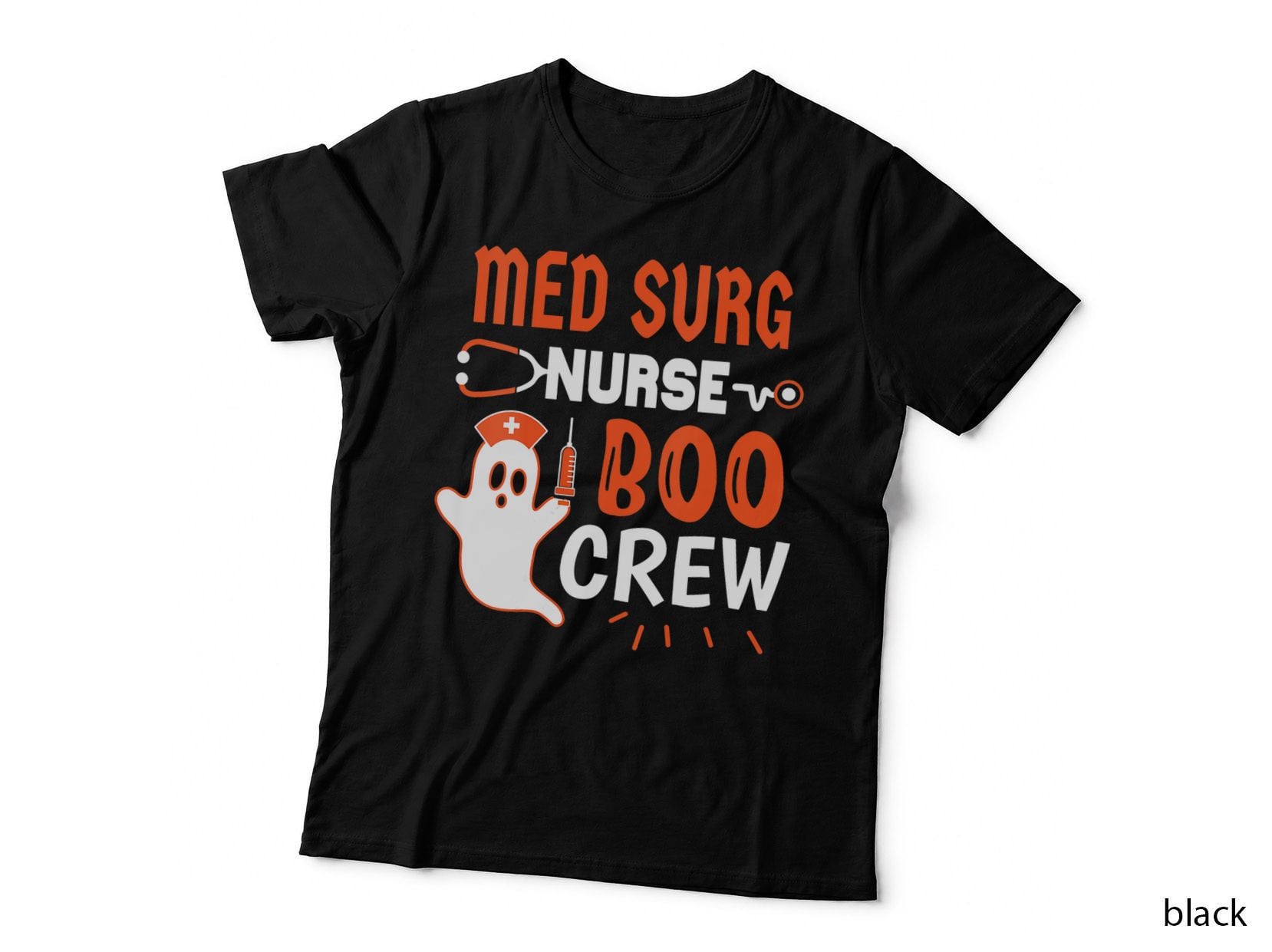 Med Surg Nurse Boo Crew Funny RN Halloween Matching Costume T-Shirt