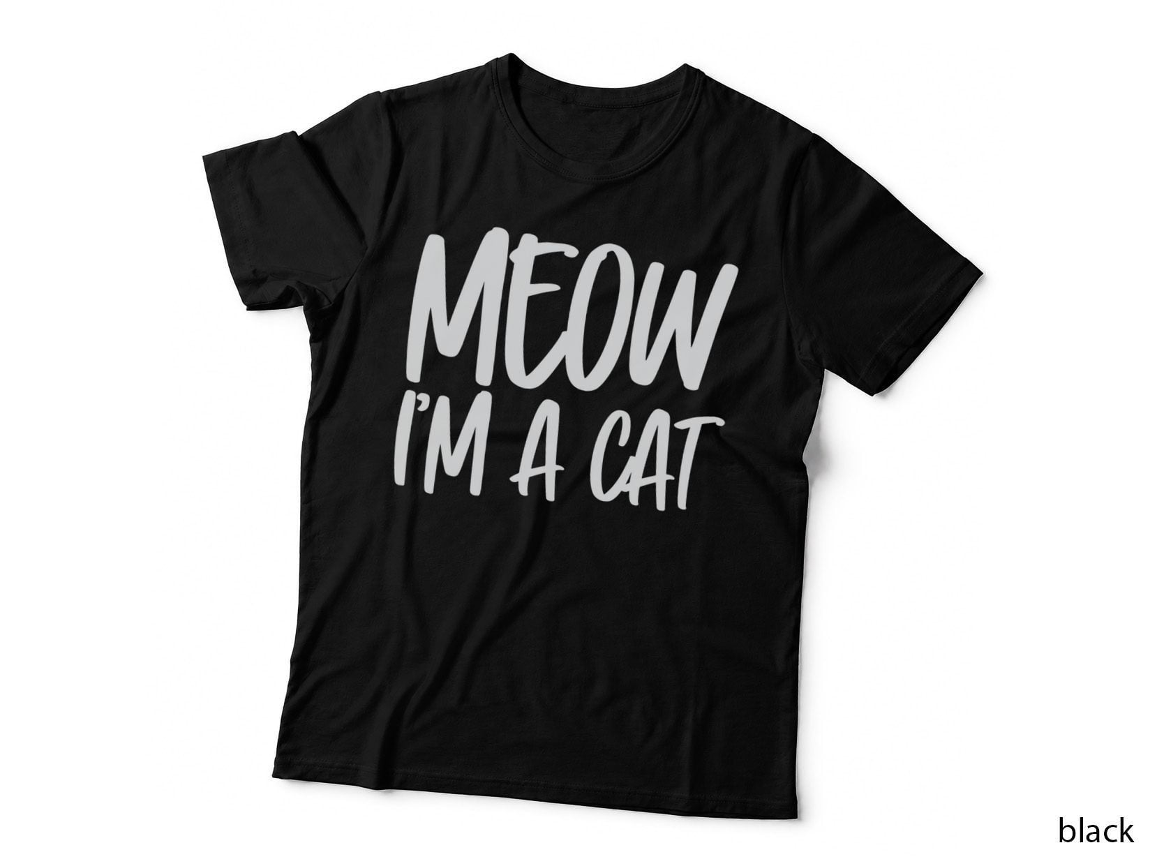 Meow I'm a Cat Shirt Halloween Costume Funny Cat Shirt Youth T-Shirt