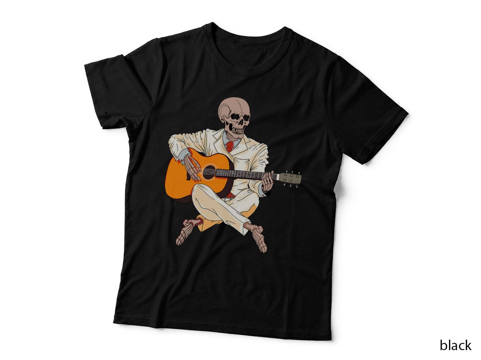 Music Skeleton Playing Guitar Guitarist T-Shirt
