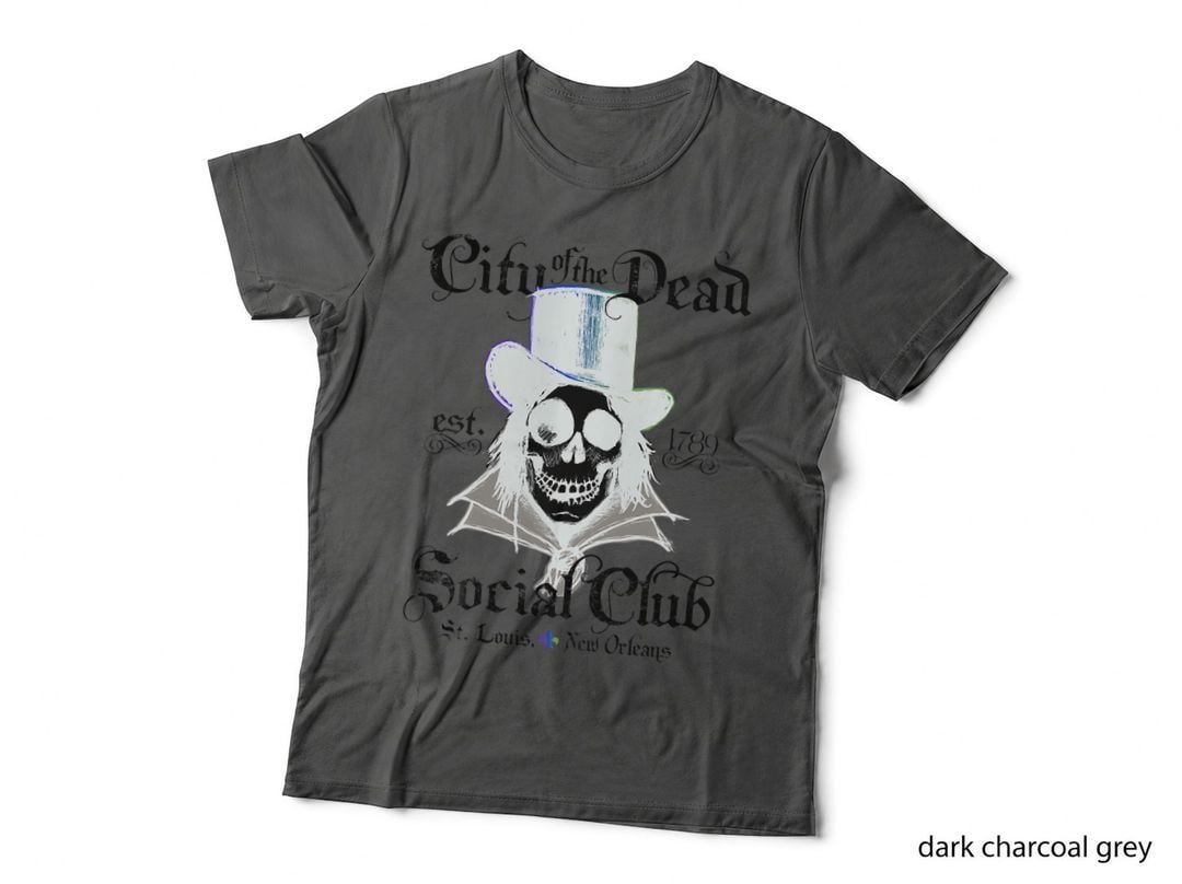 New Orleans Voodoo Doctor Goth Skull Halloween T-Shirt, Spooky Gift