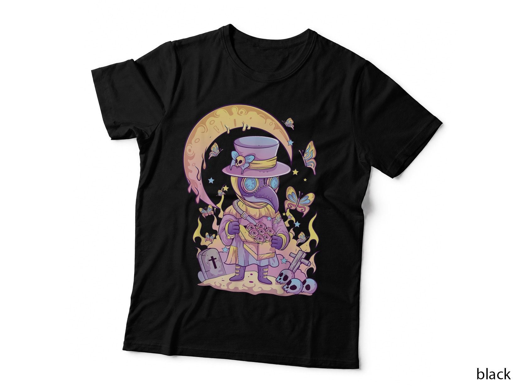 Pastel Goth Cute Creepy Plague Doctor Kawaii Menhera Wiccan T-Shirt