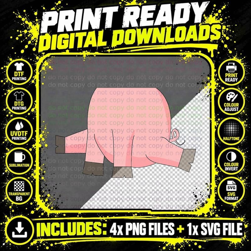Pig Costume Kids Cute Pig Halloween T-Shirt Png SVG Digital Bundle