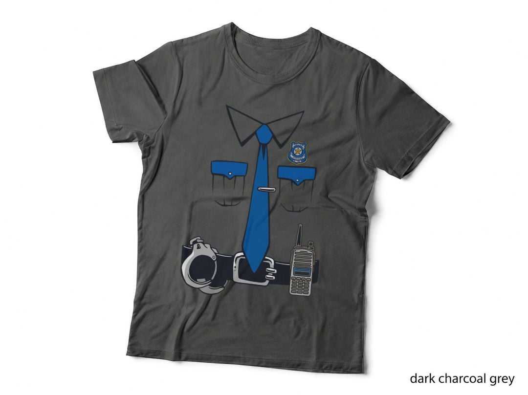 Police Costume Officer Uniform Halloween Costume Kids T-Shirt