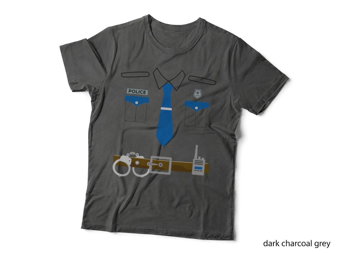 Policeman Costume Birthday Police Officer Uniform Halloween T-Shirt