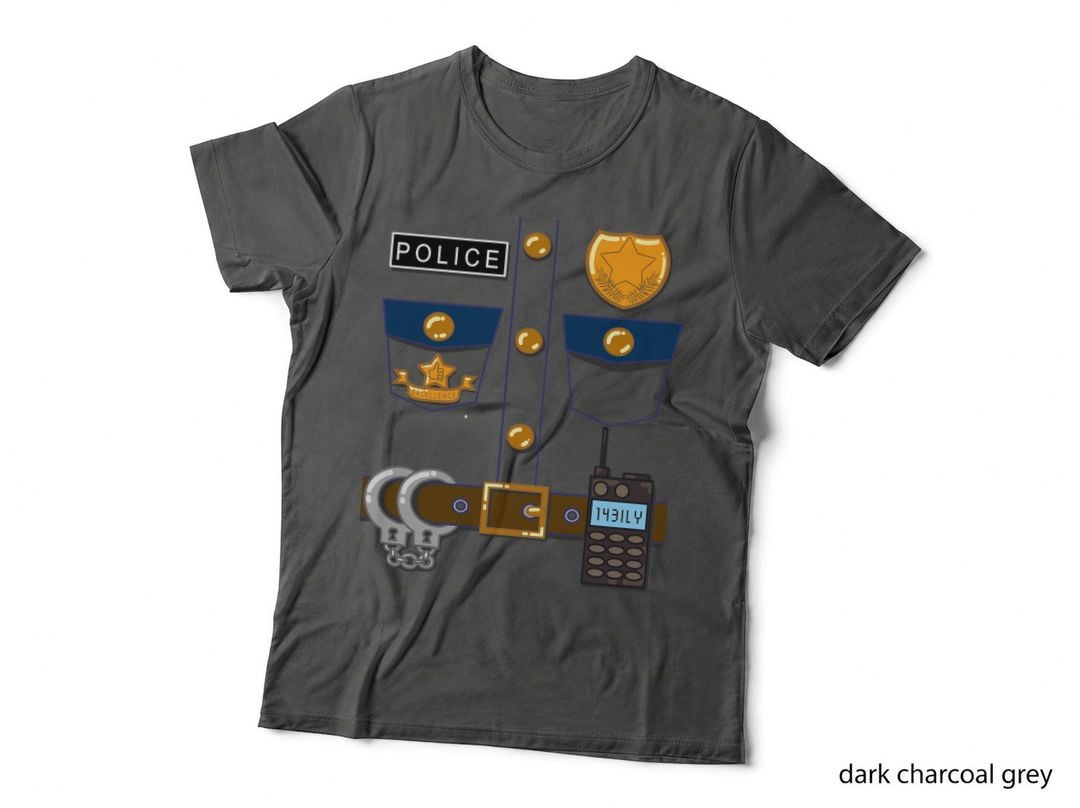 Policeman Costume Funny Halloween Police Officer T T-Shirt