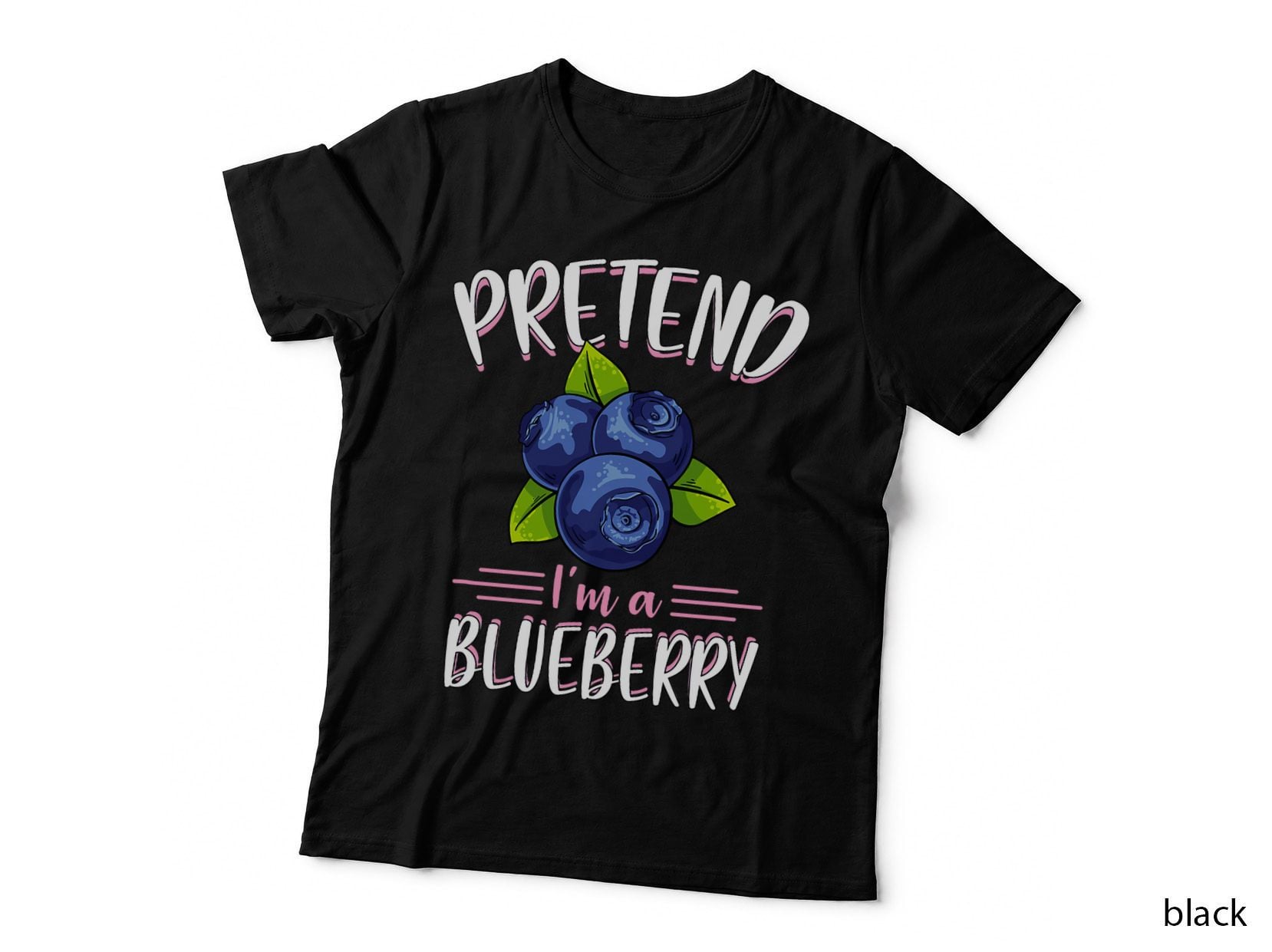 Pretend I'm a Blueberry Funny Cute Lazy Halloween Costume T-Shirt