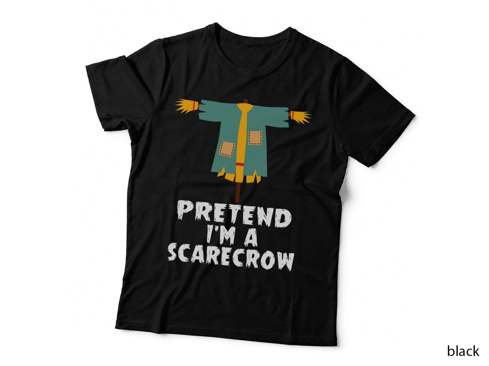Pretend I'm a Scarecrow Funny Lazy Halloween Costume T-Shirt