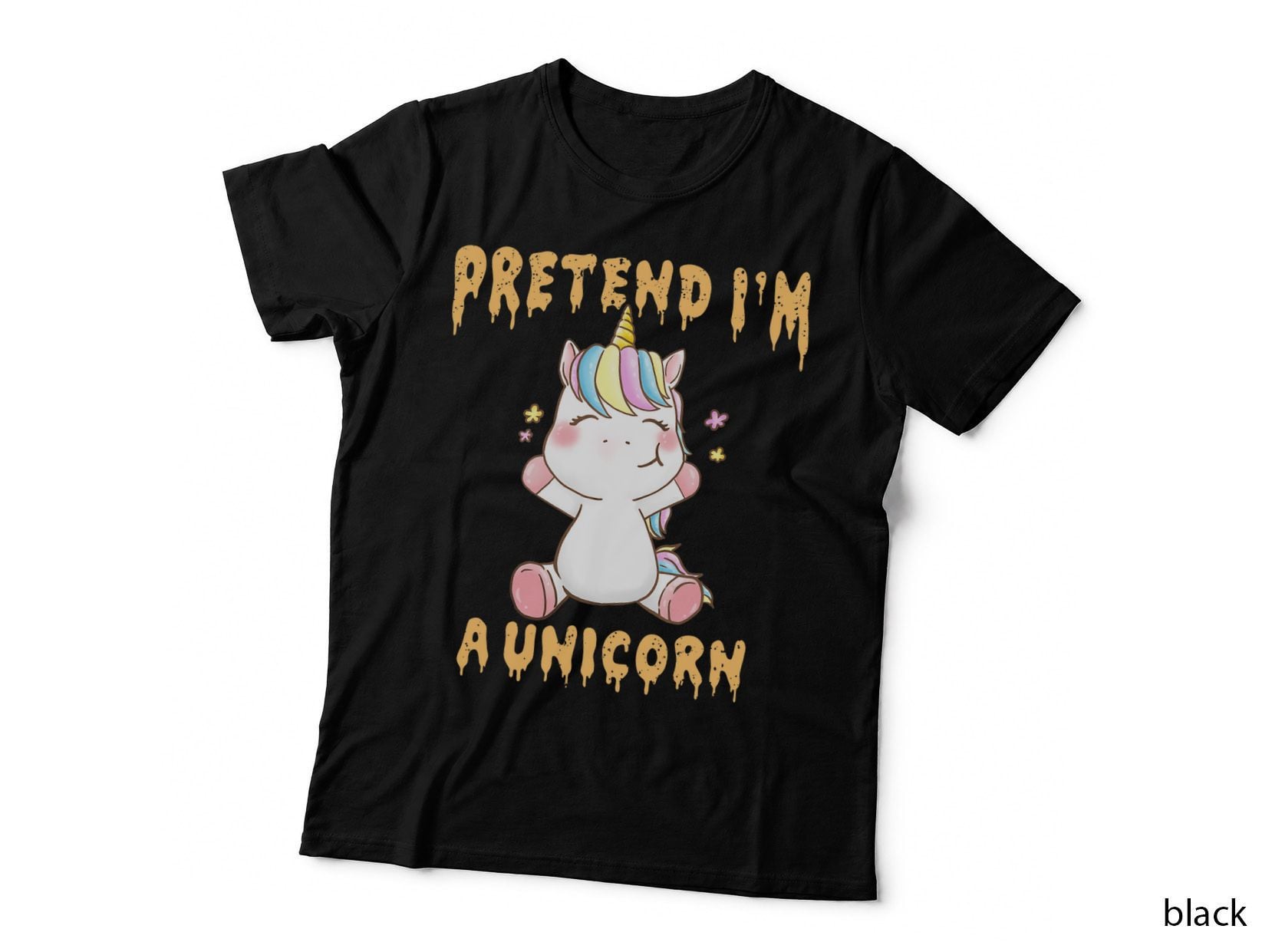 Pretend I'm a Unicorn Funny Lazy Halloween Costume Unicorn T-Shirt