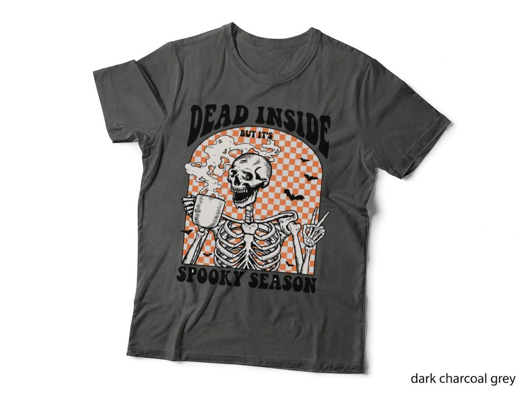 Retro Dead Inside but It's Spooky Season Coffee Lovers T-Shirt