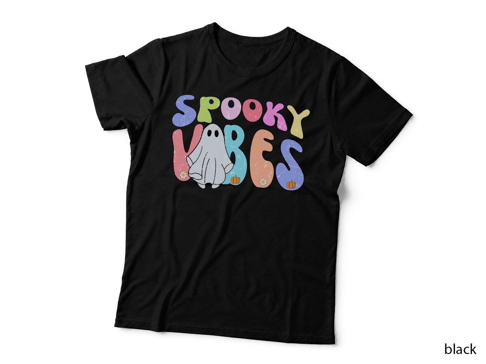 Retro Halloween Groovy Ghost Spooky Vibes Pullover Hoodie T-Shirt