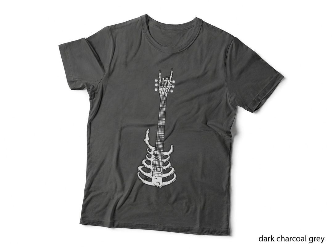 Rock & Roll Skeleton Guitar Music Lover Rockstar T-Shirt