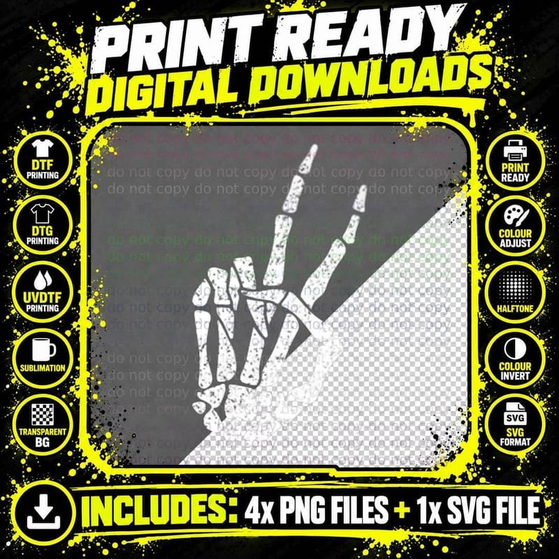 Skeleton Have Day You Deserve 2 Sided Motivational Png SVG Digital Bundle