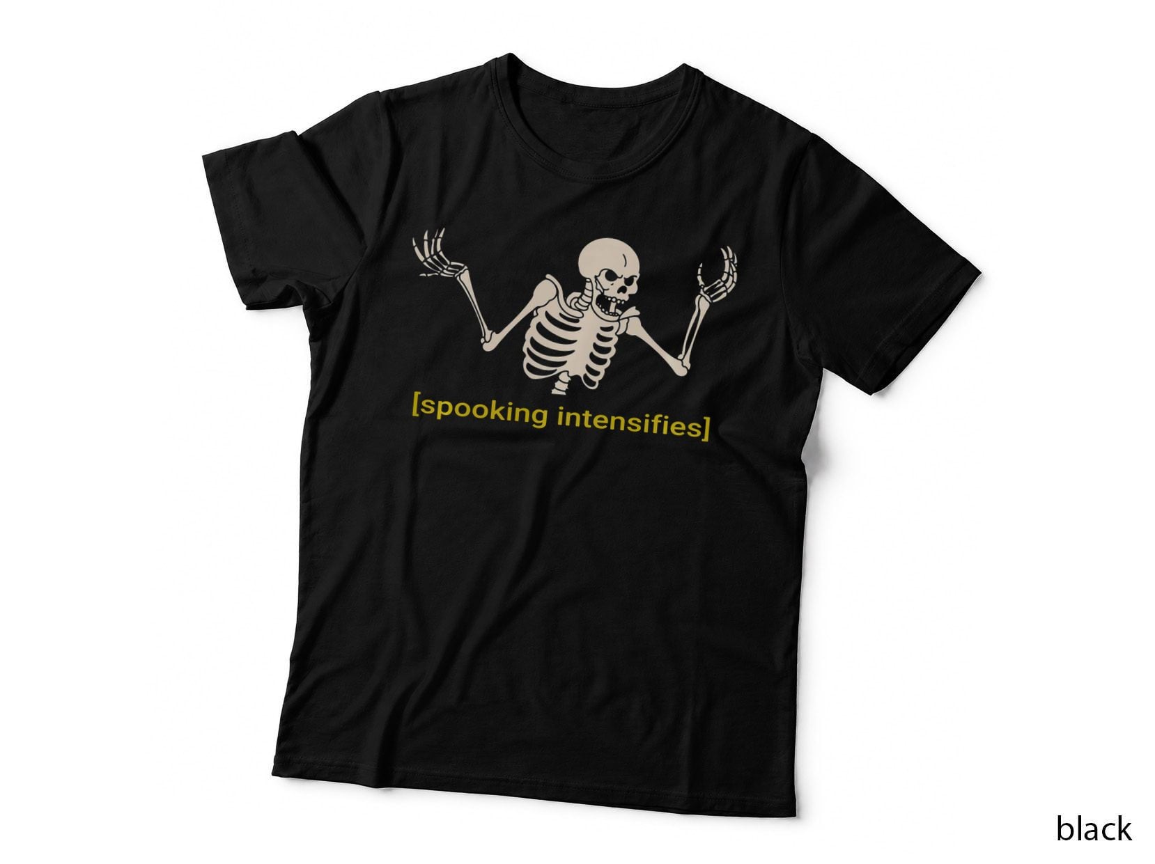 Spooky Scary Skeleton Dank Meme Spooking Intensifies Pullover Hoodie T-Shirt