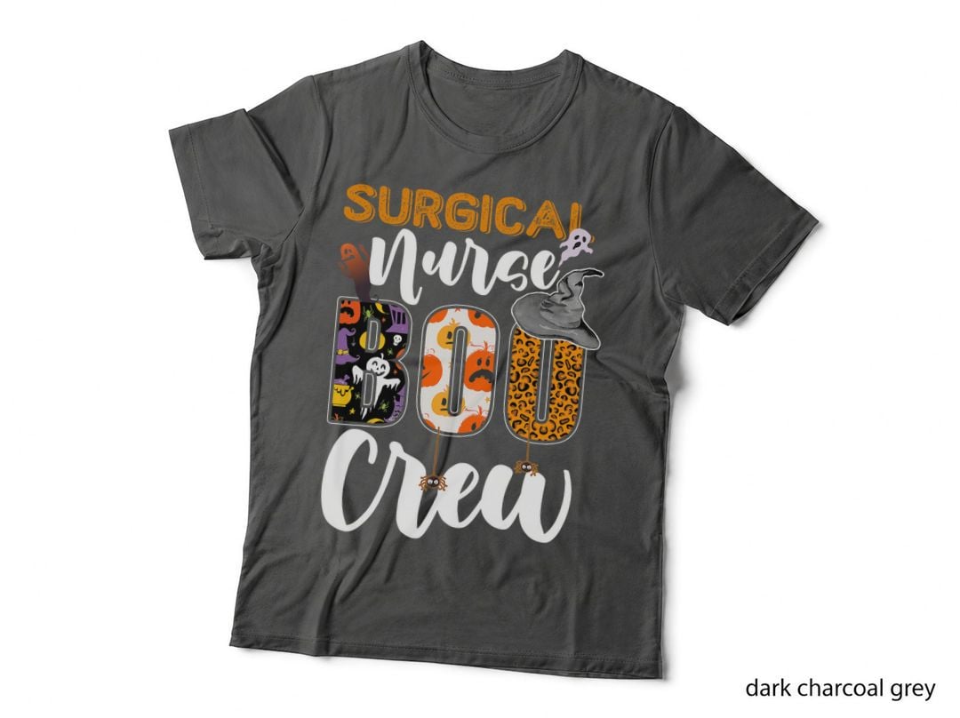 Surgical Nurse Boo Crew Halloween Matching Med Surg T-Shirt