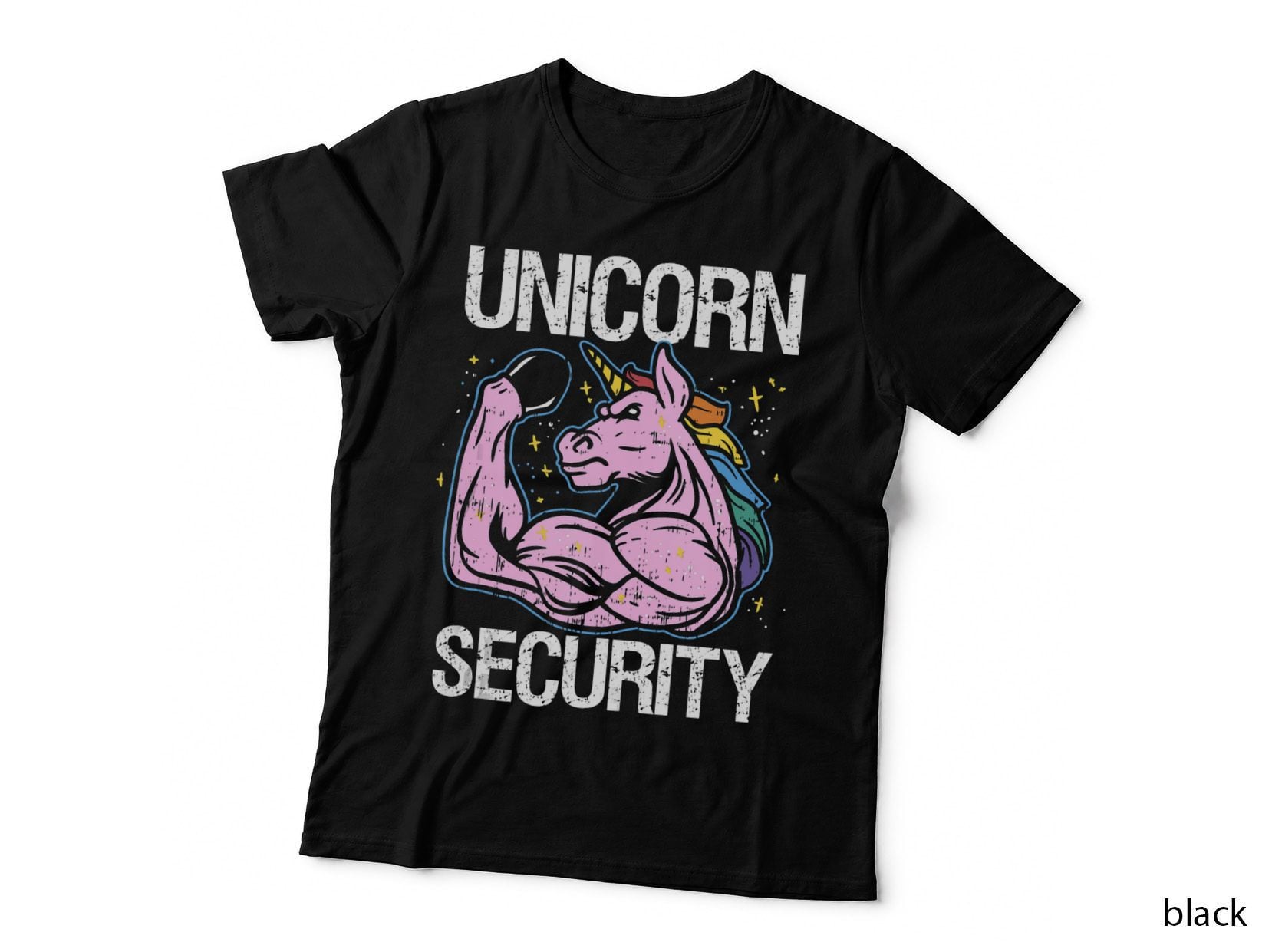 Unicorn Security Funny Costume Police Halloween Dad, Halloween T-Shirt