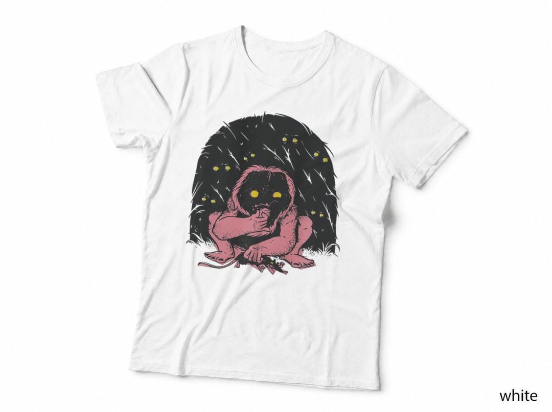 Yellow Eyed Monsters Scary Creepy Darkness T-Shirt, Horror Tee