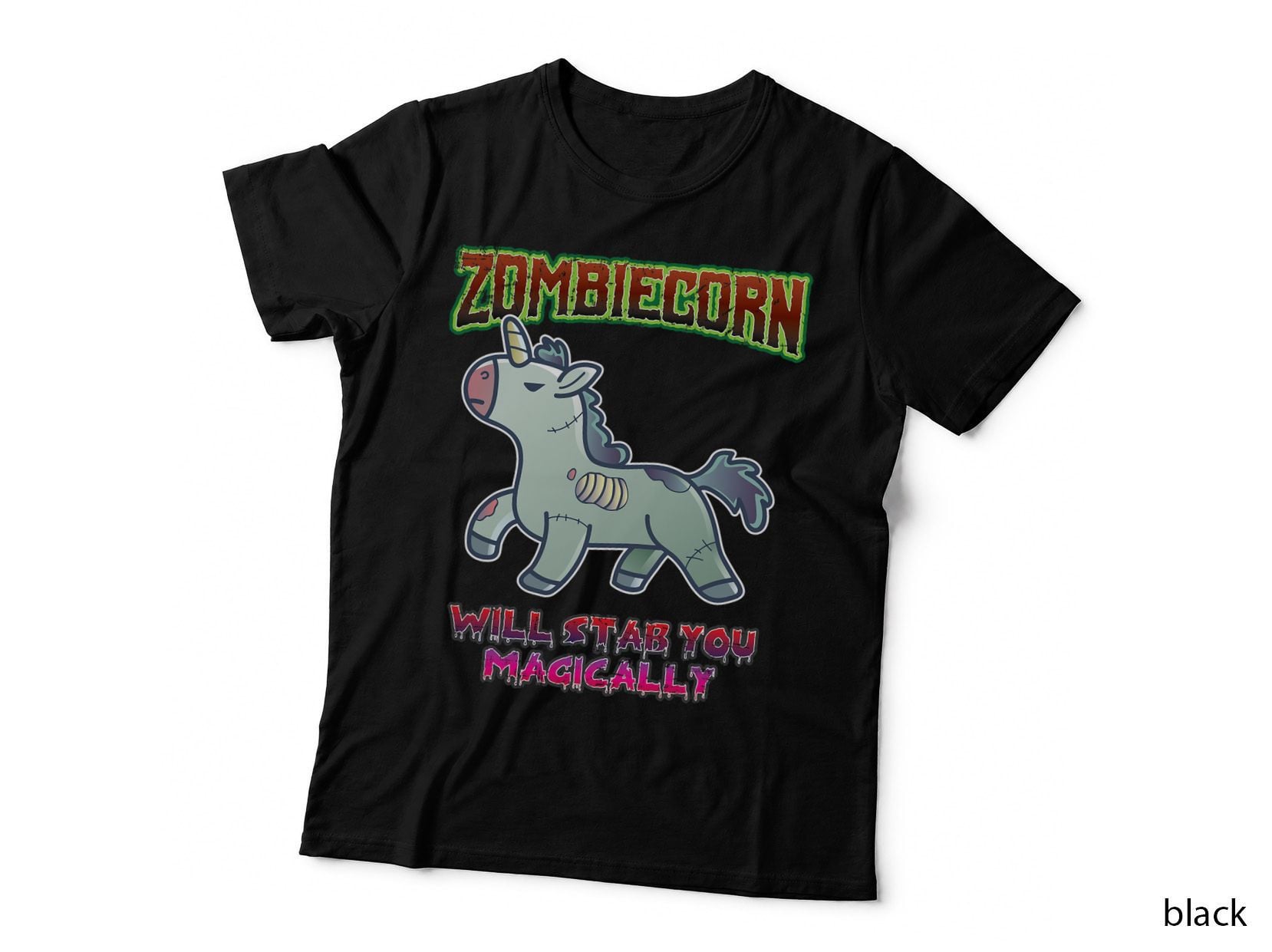 Zombiecorn Magically Evil Zombie Unicorn Halloween Costume T-Shirt
