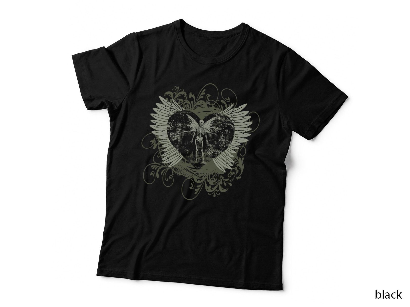 Aesthetic Y2k Fairy, Wings Skeleton Alt Grunge, Spooky Wear T-Shirt