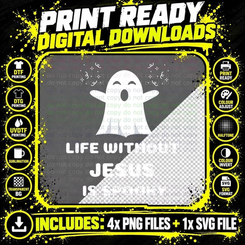 Christian Halloween Humor Church Trick Truck or Treat Png SVG Digital Bundle