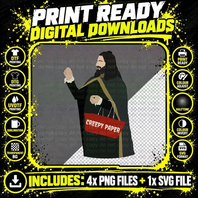 Creepy Paper - Nandor - What We Do in the Shadows Png SVG Digital Bundle