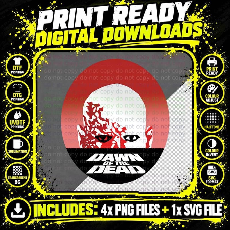 Dawn of the Dead T-Shirt Png SVG Digital Bundle