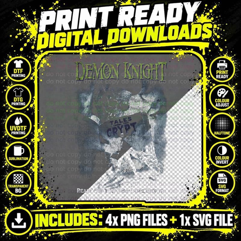 Demon Knight, Tales from the Crypt, Horror T-Shirt Png SVG Digital Bundle