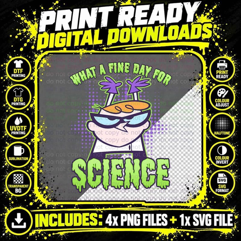 Dexter's Laboratory Halloween What a Fine Day for Png SVG Digital Bundle