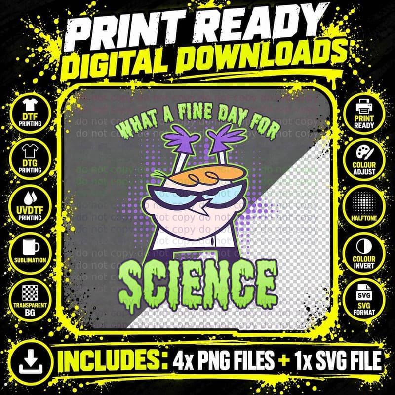 Dexter's Laboratory Halloween What a Fine Day for Png SVG Digital Bundle
