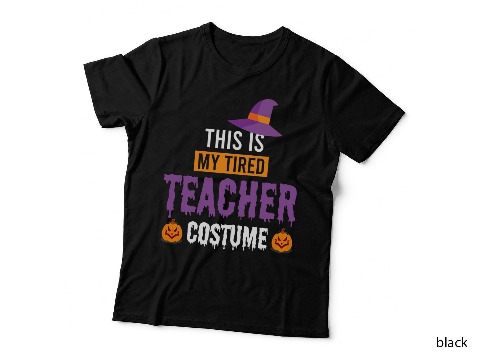 Funny Halloween Teachers This Is My Tired Teacher Costume T-Shirt