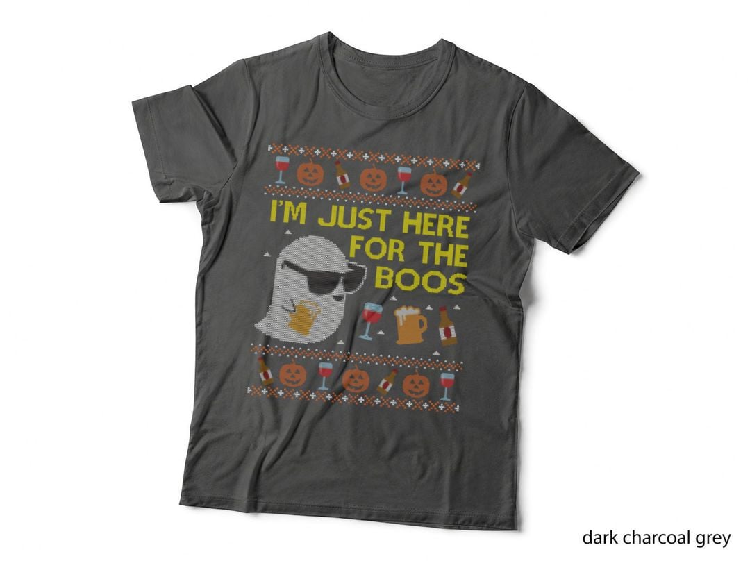 Funny Here for the Boos Sweatshirt Ugly Halloween Sweater T-Shirt