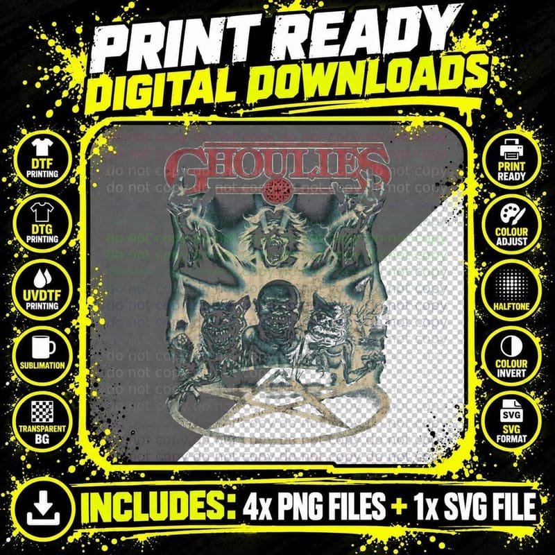 Ghoulies, Horror, B Movie T-Shirt Png SVG Digital Bundle