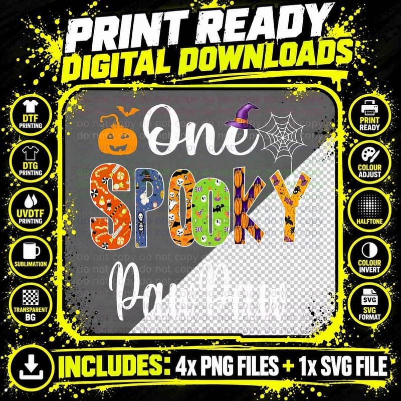 Grandpa Family Halloween Matchings Png SVG Digital Bundle