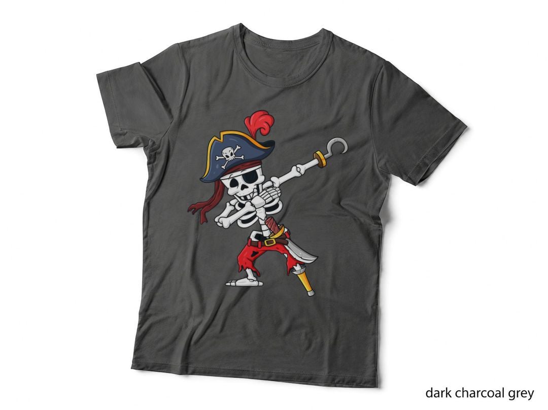Halloween Dabbing Pirate Skeleton Funny Dab Boys Girls Kids T-Shirt