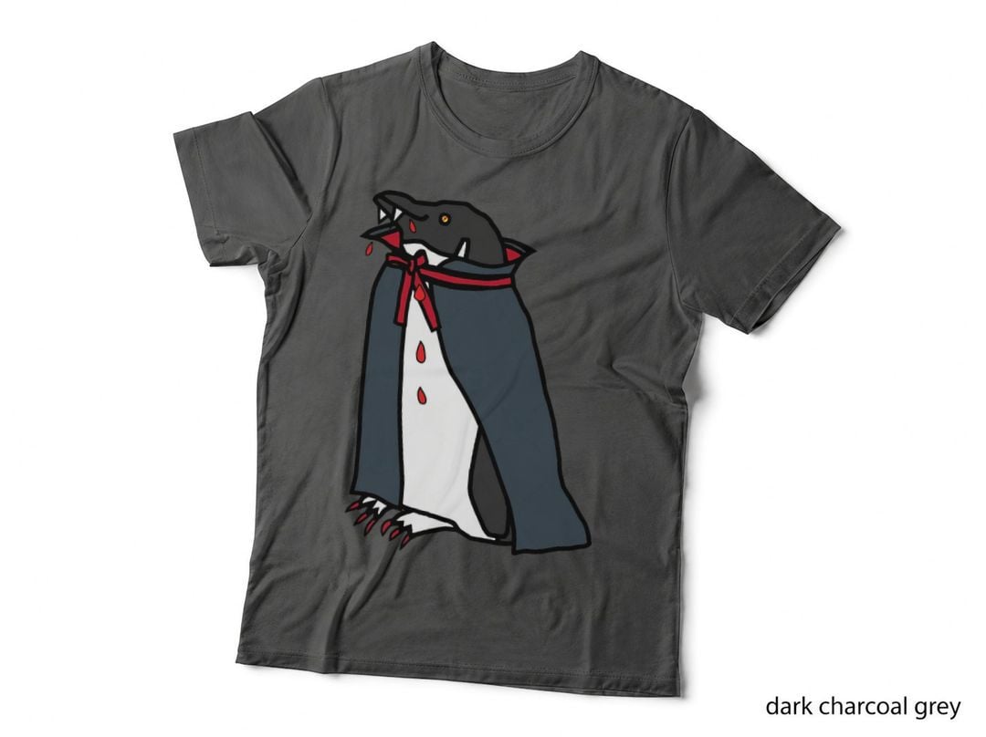 Halloween Horror Vampire Penguin T-Shirt
