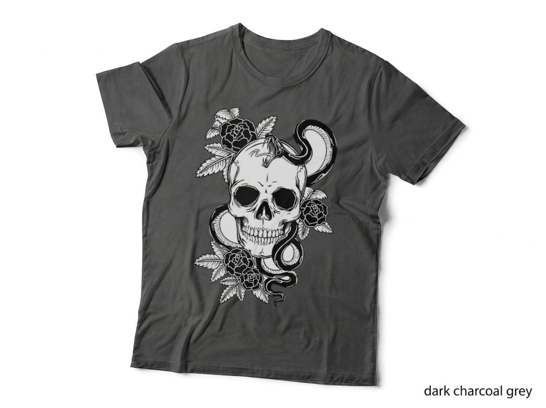 Halloween Skeleton Flowers Snake Halloween Costume Men Women T-Shirt