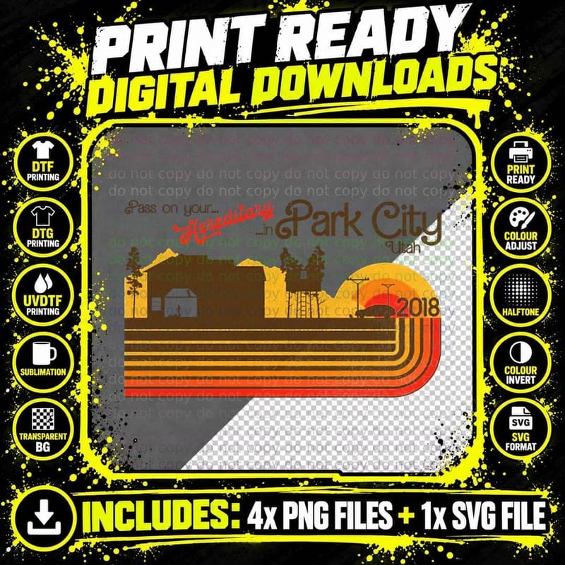 Hereditary in Park City Utah Retro Horror T-Shirt Png SVG Digital Bundle