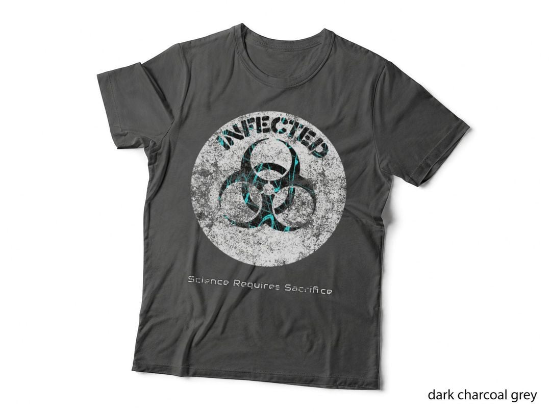 Infected Doomsday Halloween Zombie Biohazard Science Party T-Shirt