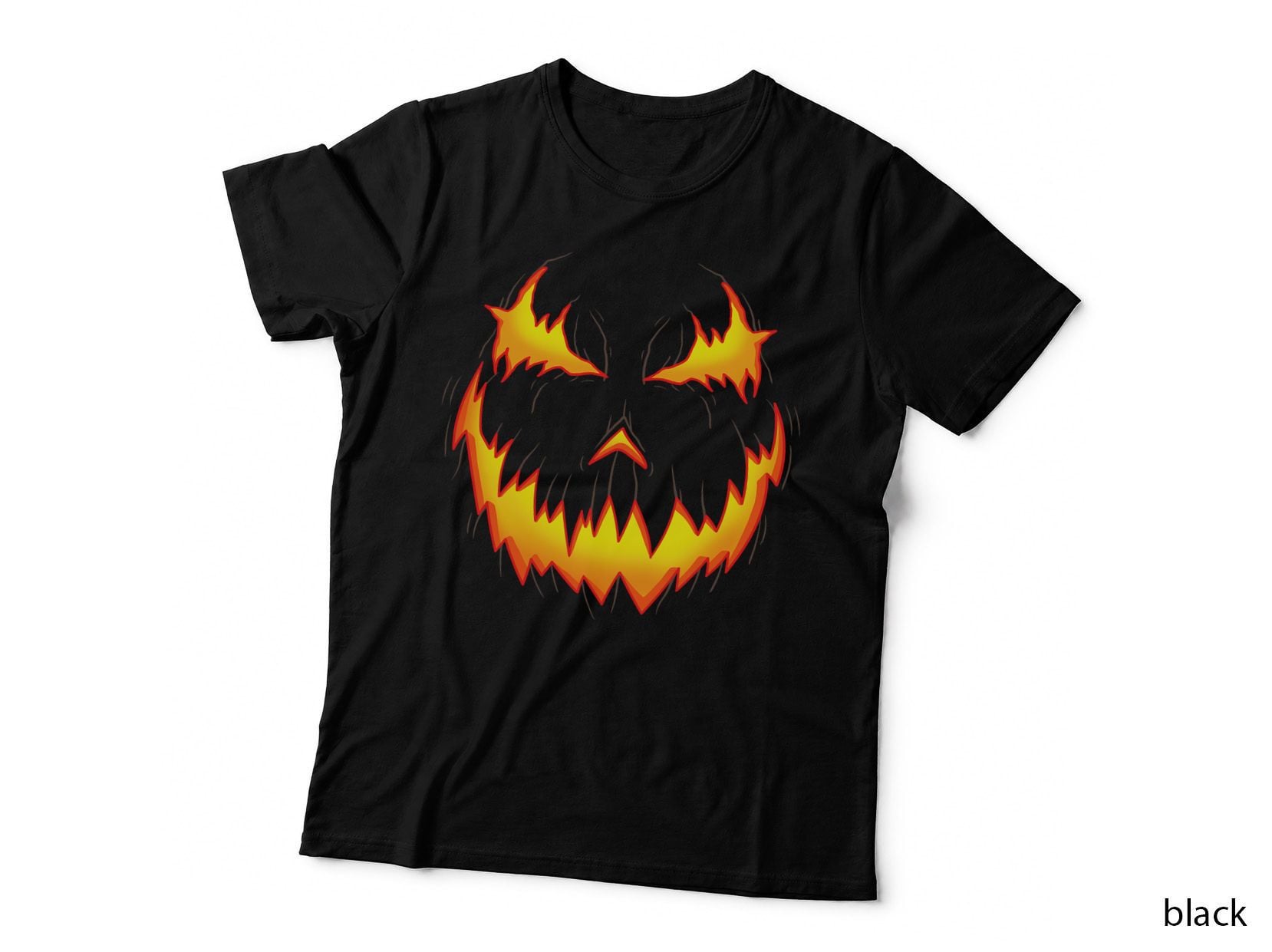 Jack O' Lantern Carved Pumpkin Face Halloween Costume T-Shirt