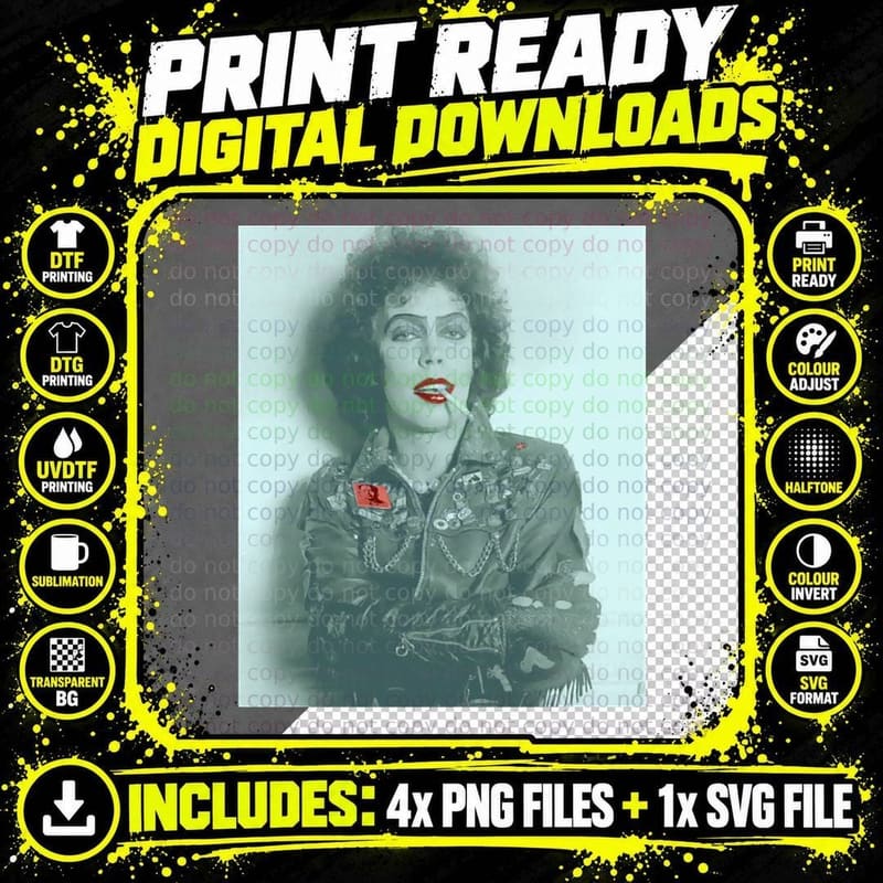 Just a Sweet Tim Curry T-Shirt Png SVG Digital Bundle