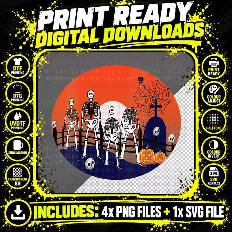 Life Is Really Good Funny Halloween Scary Skeleton Png SVG Digital Bundle