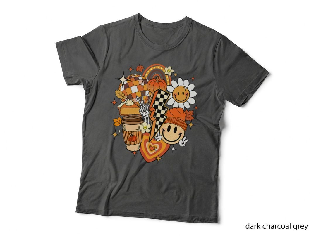 Lightning Tis the Season Pumpkin Spice Fall Leaves Autumn T-Shirt