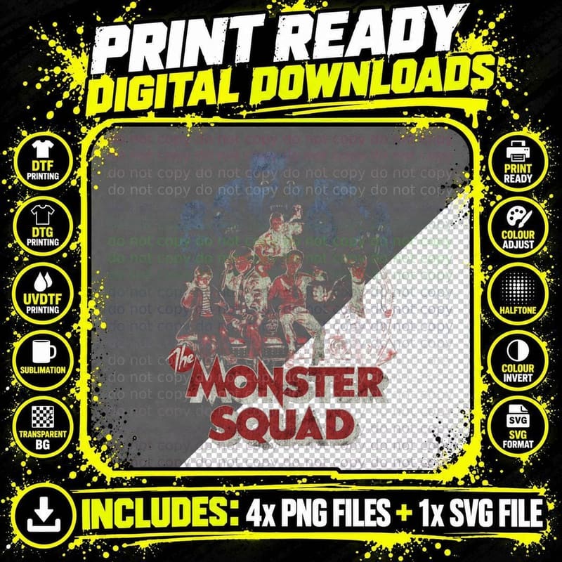 Monster Squad - the Monster Squad, Cult, Horror Png SVG Digital Bundle