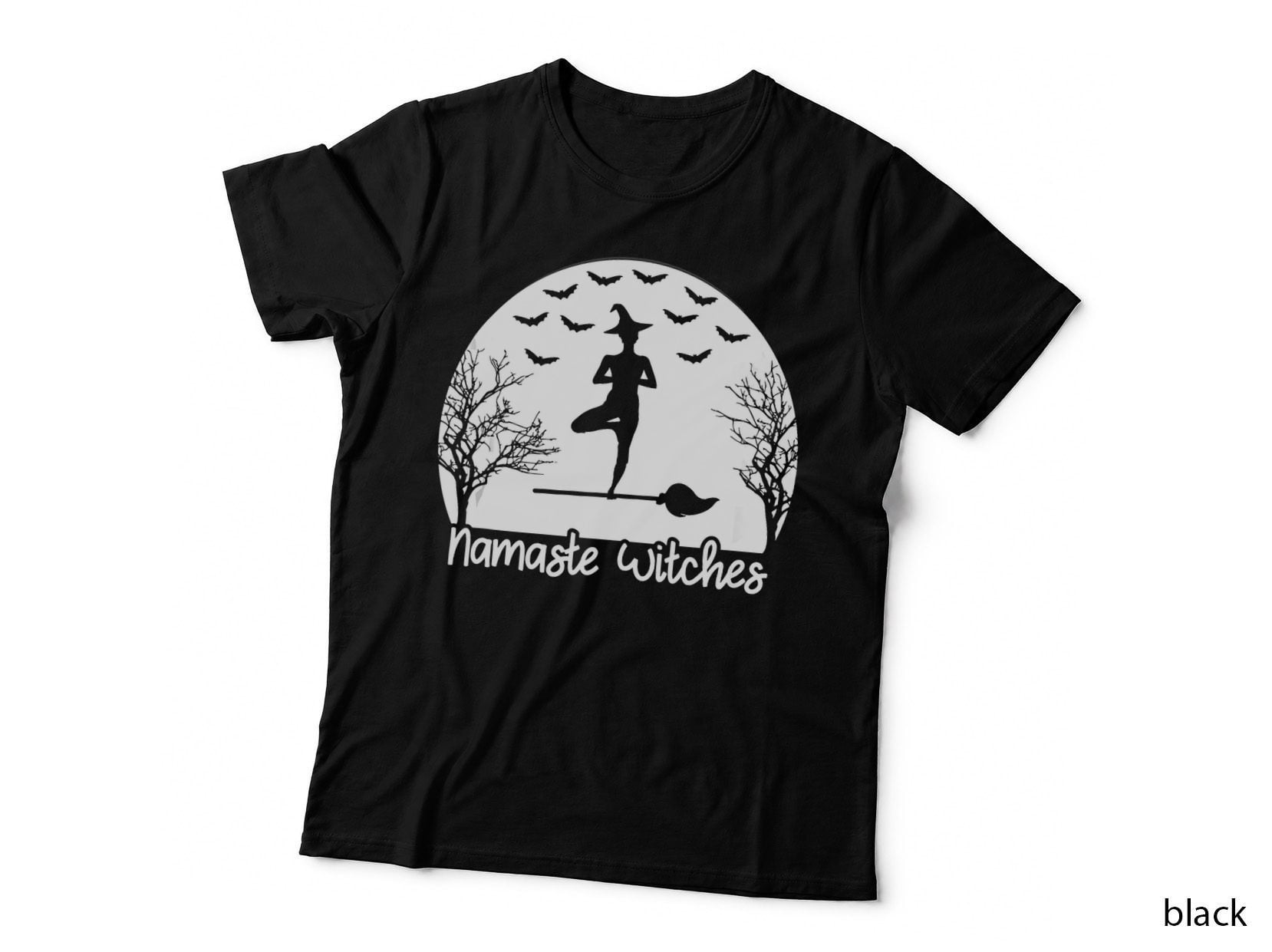 Namaste Witches Halloween Yoga Funny Witch Workout Wiccan Top T-Shirt