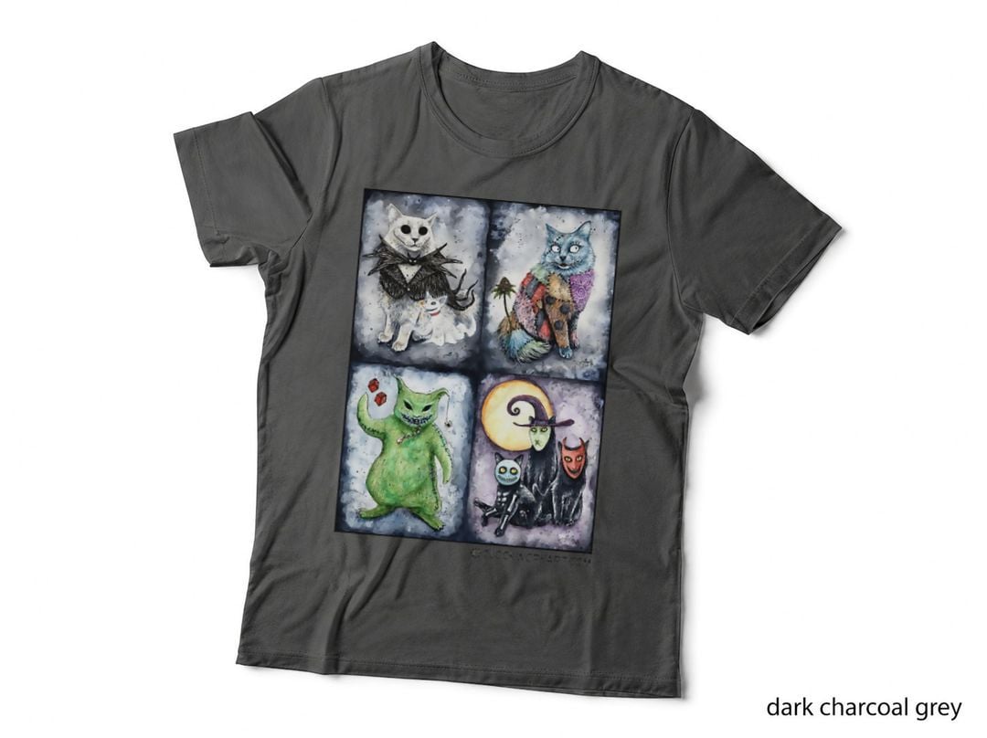 Nightmeow Before Hiss-Tmas Halloween Cat Crewneck Sweatshirt T-Shirt