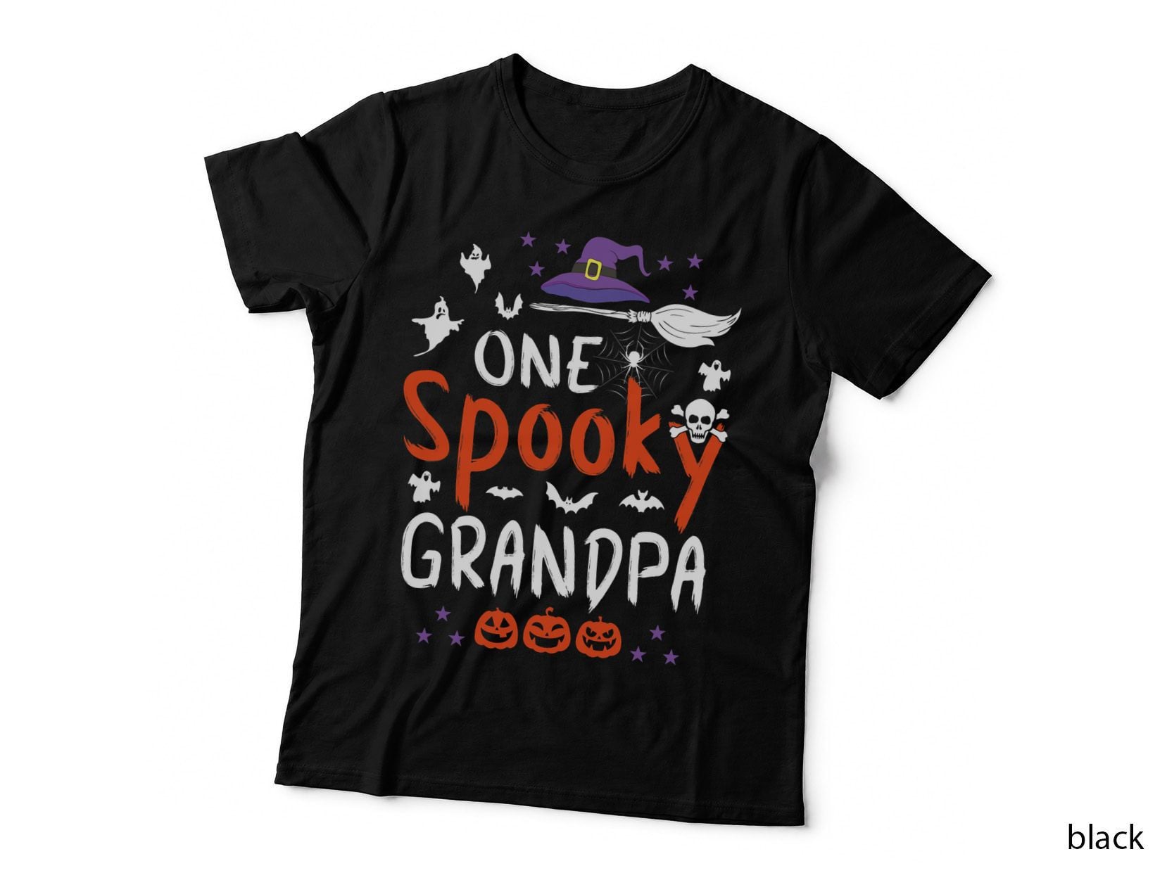 One Spooky Grandpa Halloween Witch Costume T-Shirt